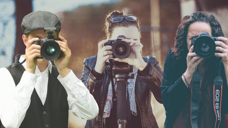 Paparazzi capturing celebrity moments